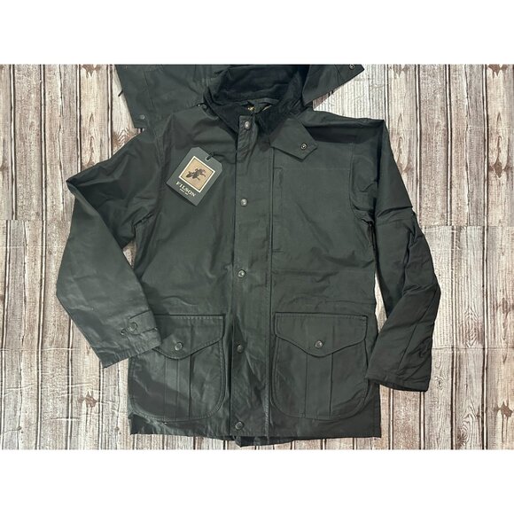 Filson Wax Cotton Cover Cloth Woodland Hooded Field Jacket sz XS Black NWT $455 - Picture 1 of 7